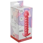 Розовая анальная вибропробка Twisted Anal Plug - 13 см