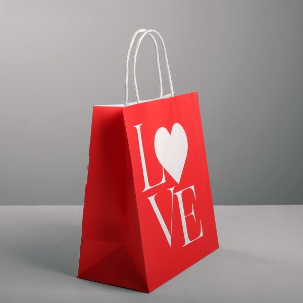 Бумажный пакет LOVE - 22 х 25 см