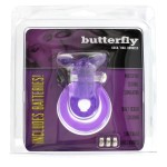 Эрекционное кольцо с вибрацией COCK BALL RING BUTTERFLY JELLY VIBE