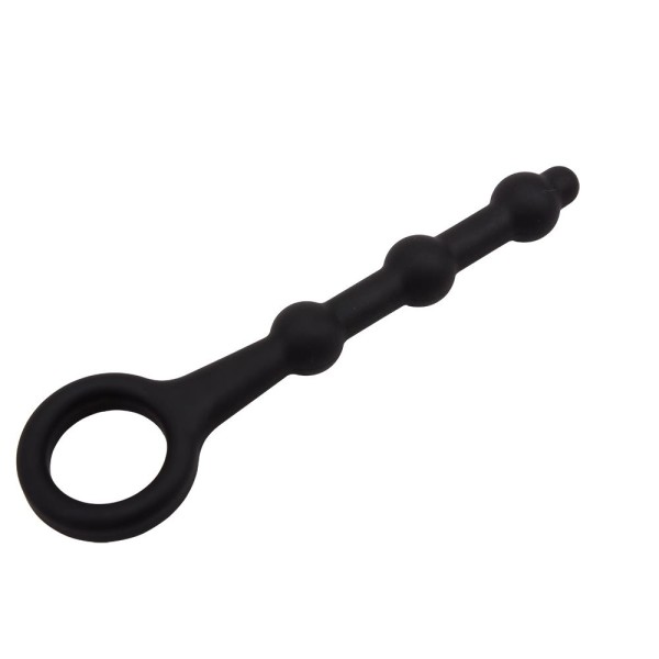 Черная анальная ёлочка Pleasure Piston - 17,5 см