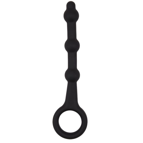 Черная анальная ёлочка Pleasure Piston - 17,5 см