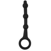 Черная анальная ёлочка Pleasure Piston - 17,5 см.