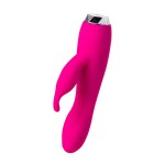 Розовый вибратор с клиторальным стимулятором L EROINA - 17 см