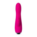 Розовый вибратор с клиторальным стимулятором L EROINA - 17 см