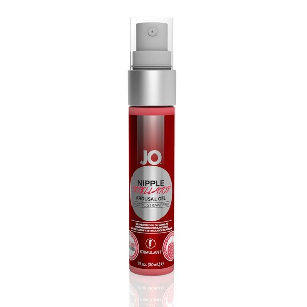 Возбуждающий гель JO Nipple Titillator Electric Strawberry - 30 мл