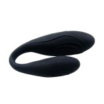 Чёрный вибромассажер для пар Indulgence Plus с ДУ Чёрный вибромассажер для пар Indulgence Plus с ДУ