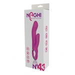 Розовый вибратор-кролик NAGHI NO43 RECHARGEABLE DUO VIBRATOR - 23 см