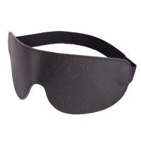 Чёрная широкая кожаная маска на глаза Чёрная широкая кожаная маска на глаза