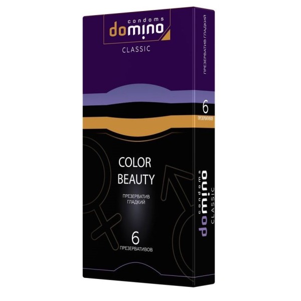 Разноцветные презервативы DOMINO Classic Colour Beauty - 6 шт