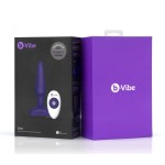 Фиолетовая анальная вибропробка с 3 источниками вибрации TRIO REMOTE CONTROL PLUG  PURPLE - 13,5 см