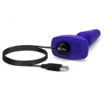 Фиолетовая анальная вибропробка с 3 источниками вибрации TRIO REMOTE CONTROL PLUG  PURPLE - 13,5 см