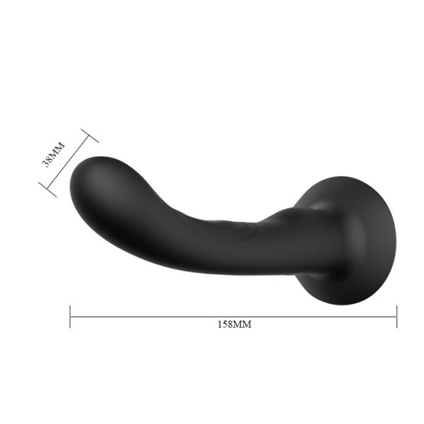Страпон с изогнутой головкой Ultra Harness Curvy Dildo - 15,8 см