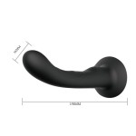 Страпон с изогнутой головкой Ultra Harness Curvy Dildo - 15,8 см