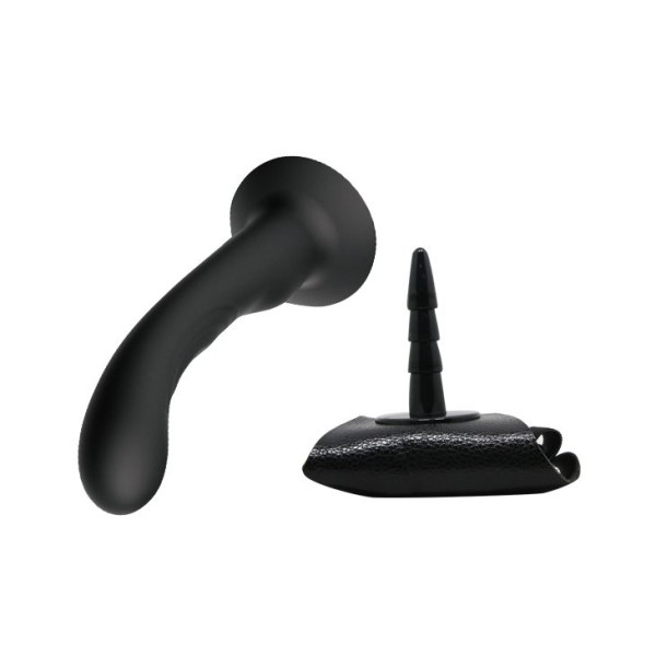 Страпон с изогнутой головкой Ultra Harness Curvy Dildo - 15,8 см