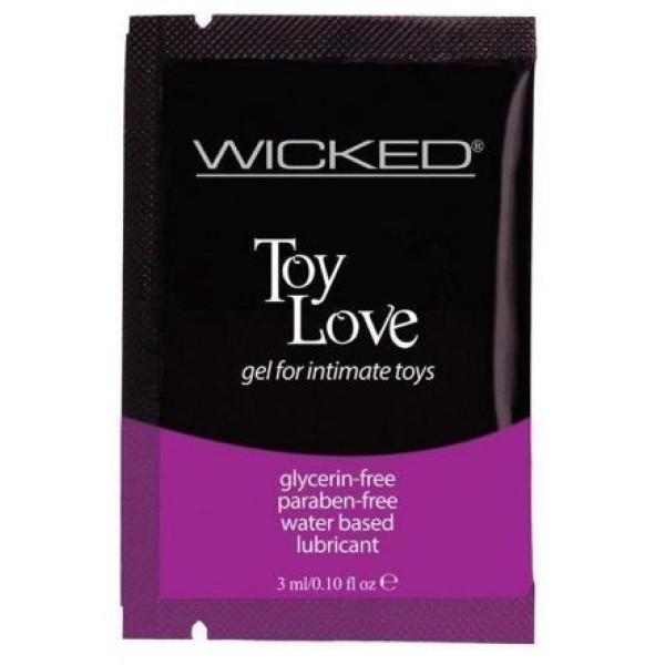Лубрикант на водной основе для использования с игрушками WICKED Toy Love - 3 мл