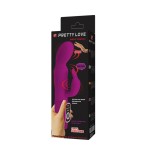 Лиловый вибратор с клиторальной стимуляцией Body Touch - 22,5 см