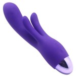 Фиолетовый вибратор INDULGENCE Rechargeable Frolic Bunny - 18,7 см