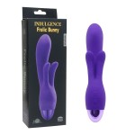 Фиолетовый вибратор INDULGENCE Rechargeable Frolic Bunny - 18,7 см