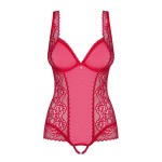 Оригинальное кружевное боди с интимным доступом Rougebelle