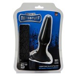 Чёрная вибропробка MENZSTUFF 5INCH SLIM INTRUDER BUTT PLUG - 13 см