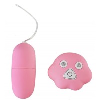 Розовое виброяйцо на шнурке с пультом управления Розовое виброяйцо на шнурке с пультом управления