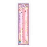 Розовый двухголовый фаллоимитатор Crystal Jellies - 45,7 см