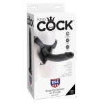 Страпон Harness со съемной чёрной насадкой King Cock 9 - 22,9 см