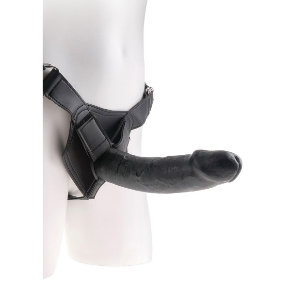 Страпон Harness со съемной чёрной насадкой King Cock 9 - 22,9 см