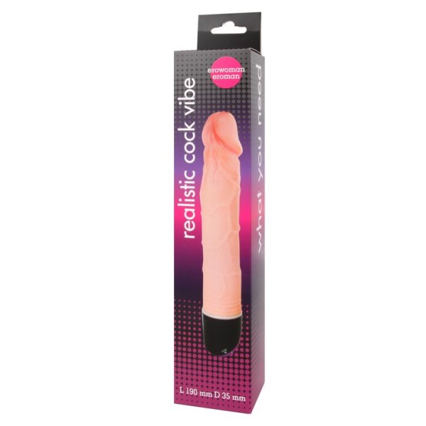 Реалистичный фаллоимитатор с ротацией Realistic Cock Vibe - 23,5 см