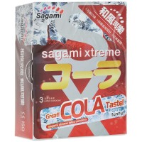 Ароматизированные презервативы Sagami Xtreme Cola - 3 шт. Ароматизированные презервативы Sagami Xtreme Cola - 3 шт.