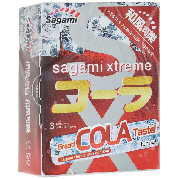 Ароматизированные презервативы Sagami Xtreme Cola  - 3 шт