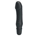 Черный мини-вибратор Stev -13,5 см