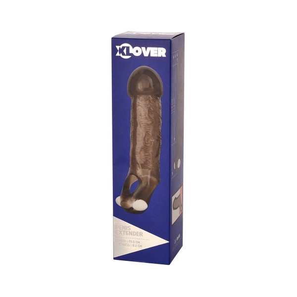 Закрытая дымчатая насадка Toyfa XLover с подхватом - 15,5 см