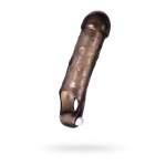 Закрытая дымчатая насадка Toyfa XLover с подхватом - 15,5 см