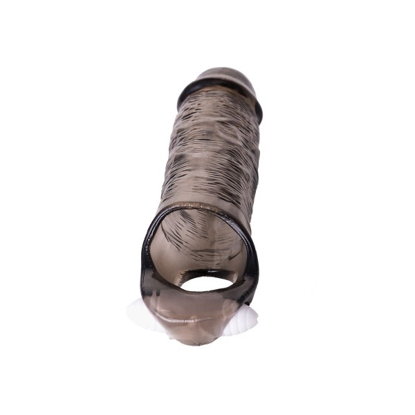 Закрытая дымчатая насадка Toyfa XLover с подхватом - 15,5 см