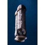 Закрытая дымчатая насадка Toyfa XLover с подхватом - 15,5 см