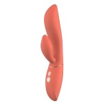 Оранжевый вибратор-кролик Carmen - 22,5 см