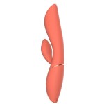 Оранжевый вибратор-кролик Carmen - 22,5 см