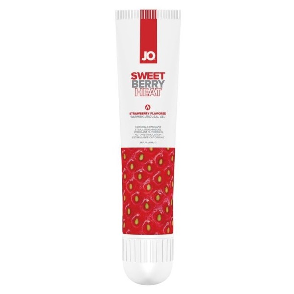 Стимулирующий клиторальный гель со вкусом клубники JO Sweet Berry Heat - 10 мл