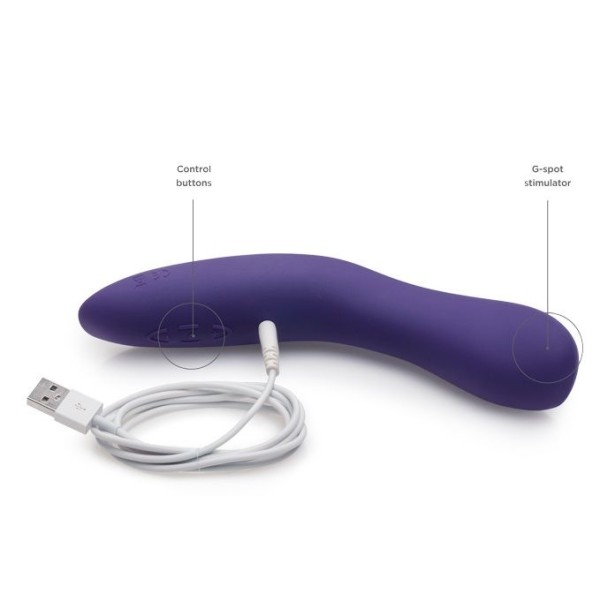 Фиолетовый вибромассажёр We Vibe Rave Purple - 19,3 см