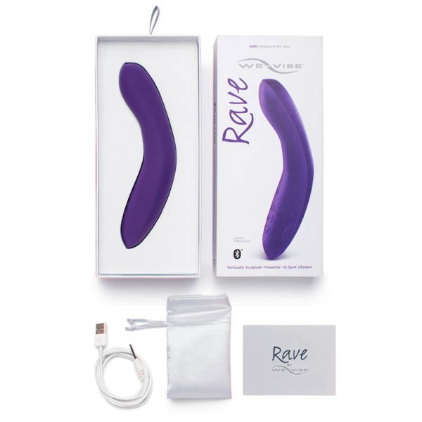 Фиолетовый вибромассажёр We Vibe Rave Purple - 19,3 см