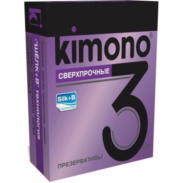 Сверхпрочные презервативы KIMONO - 3 шт