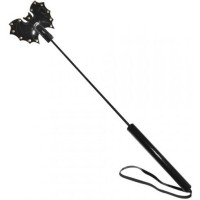 Стек с черным лаковым кожаным шлепком в виде летучей мыши - 60 см. Стек с черным лаковым кожаным шлепком в виде летучей мыши - 60 см.