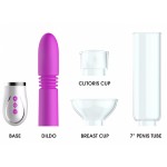 Фиолетовый набор Thruster 4 in 1 Rechargeable Couples Pump Kit