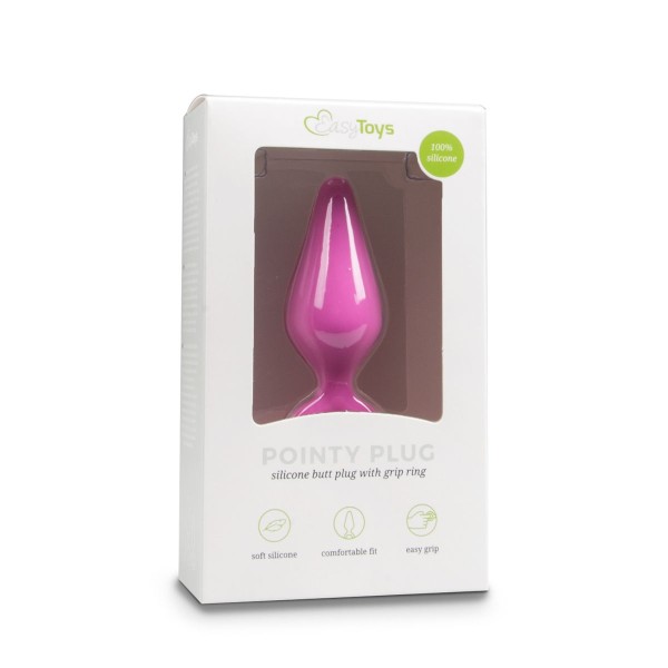 Розовая анальная пробка Pointy Plug - 15,5 см