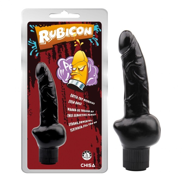 Черный вибратор-реалистик Obsidian Vibe Cock - 19 см