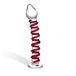 Фаллоимитатор из стекла ручной работы Mr Swirly, 20 см