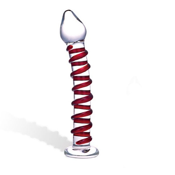 Фаллоимитатор из стекла ручной работы Mr Swirly, 20 см
