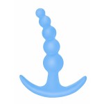 Голубая анальная пробка Bubbles Anal Plug - 11,5 см