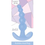 Голубая анальная пробка Bubbles Anal Plug - 11,5 см